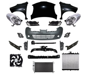 Micra 03-10 перед pas бампер капот крыло лампа фото №1