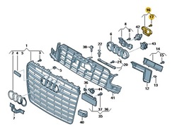 Плата кріпильна передня камера audi a8 d4 aso оригінал od aso фото №1