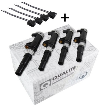 4x котушка запалювання + штекер renault megane ii scenic ii 1.4 1.6 2.0 16v фото №1