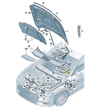 Прокладка уплотнение заглушка крыльев audi a6 c8 rs6 оригинал левая aso фото №1