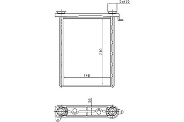 Nissens обігрівач 148x210x26 fiat talento фото №1