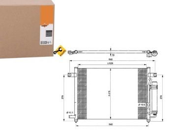 Nrf конденсатор кондиционера chevrolet aveo/kalos 1, фото №1
