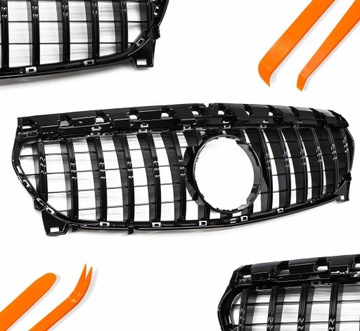 Решётка решётка радиатора mercedes db cla w117 13-19 чёрный блеск gtr стиль фото №1