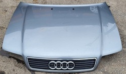 Капот кришка двигуна решітка решітка радіатора засув омивачі audi a4 b5 8d0 срібна фото №1