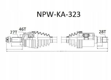 Піввісь ліва kia ceed 2.0crdi 06- механічна коробка передач фото №1