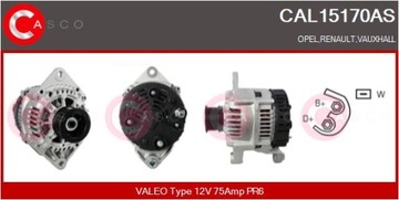 Генератор 12v 75a casco cal15170as фото №1