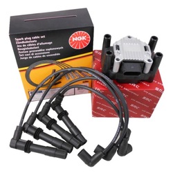 Котушка + дроти запалювання ngk vw bora golf 4 iv skoda octavia 1.4 16v фото №1