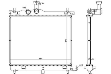 Nissens радіаторів двигуна hyundai i10 1.0/1.2 11.0 фото №1