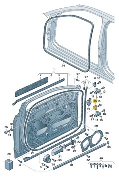 Половинка петля дверь dół запчасть наружная правая audi a8 d5 aso оригинал фото №1