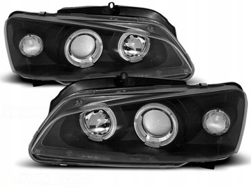 Лампи фари peugeot 106 96-03 кільця led чорний фото №1