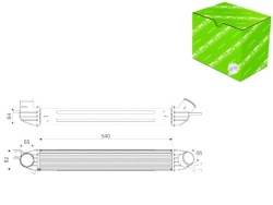 Интеркулер mini r56 r57 r58 r59 clubman r55 countryman r60 paceman фото №1