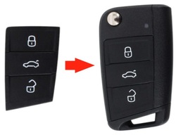 Резинка кнопки корпуса ключа ключ пульт seat skoda volkswagen фото №1