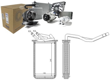 Обігрівач 245x145x40 ford transit 2.0d-2.4d 01 фото №1