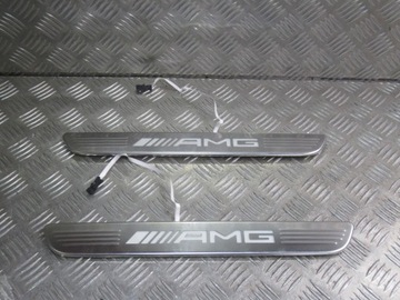 Планки порогові підсвічуваний mercedes glc 253 amg a2056809610 a2056809410 фото №1