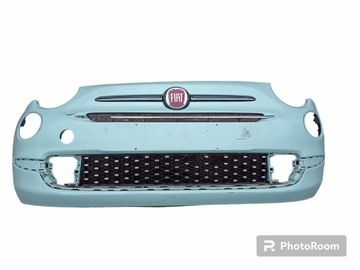 Бампер перед переднее хром эмблема fiat 500 рестайлинг фото №1