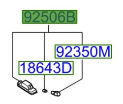 Hyundai i30 2017-2020 лампа номерного знака реєстр l фото №1