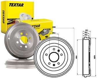 Textar барабани гальмівні зад land rover freelander 1 фото №1
