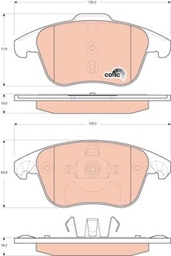 Гальмівні колодки trw gdb1691 citroen c4 ii 09-/c4 picasso 06-/peugeot 5008 i 09- фото №1