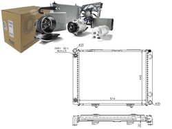 Радиаторов двигателя mercedes 190 w201 2.5d 04.85-0 фото №1