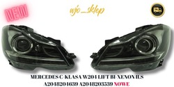 Mercedes c-klasa w204 рестайлінг комплект лампа перед bi-xenon ils ліва права нове фото №1