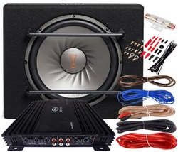 Jbl 1000w коробка передач труба basowa сабвуфер + підсилювач bm 1200w електропроводка фото №1