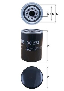 Mahle оригинал oc 273 фильтр масла фото №1