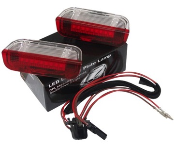 Лампочки led дверь порога vw golf v vi plus passat b6 фото №1