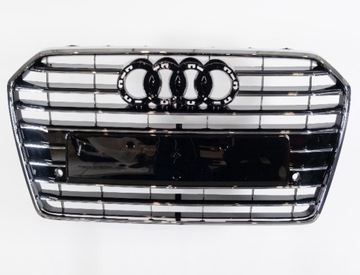 Решітка решітка радіатора бампера audi a6 c7 рестайлінг 14-18r s-line хром 4g фото №1