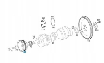 Оригінальні колесо пасове вала mercedes-benz om278 фото №1