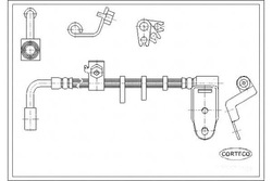 Corteco шланг гальмівний chrysler neon 2.0 16v p фото №1