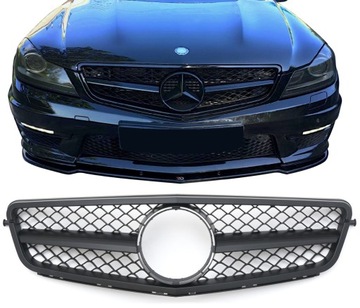 Решітка решітка радіатора mercedes c w204 c204 amg чорний mat фото №1