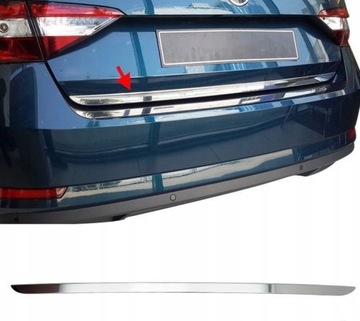 Skoda superb 3 hb планка хромована спойлер кришка багажника фото №1