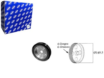 Колесо пасове вала колінчастого volvo s60 i s80 i v70 ii v70 iii xc70 i фото №1