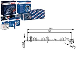 Шланг тормозной elast. honda civic viii 1.3h/1.8 фото №1