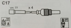 Запалювальний провід citroen peugeot c17 фото №1