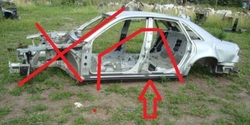 Audi a8 d2 1999r поріг ze стійкою середній праві фото №1