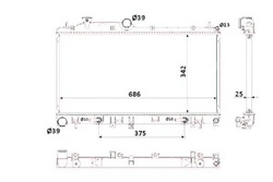 Nrf радіаторів subaru forester 2,5 awd 08- фото №1