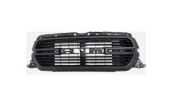 Dodge ram 1500 v bighorn laramie 2019- решётка решётка радиатора чёрная mat + логотип хром фото №1