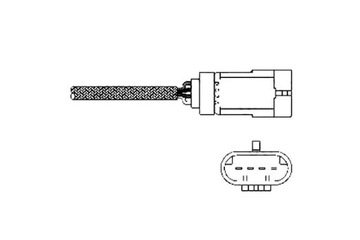 Delphi лямбда-зонд кількість проводів 4, 440mm re фото №1