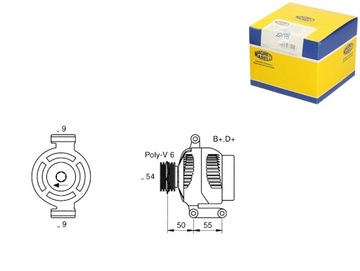 Генератор fiat 1.3 multijet магніт marelli фото №1