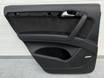 Обивка дверь боковина левый зад audi q7 4l задняя левая алькантара фото №1