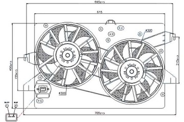 Nissens вентилятор радиатор з корпус ford coug фото №1