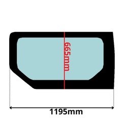 Стекло боковая левая bok opel vivaro 1195x665 01-14 0142 фото №1