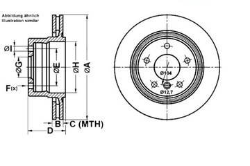 Диски тормозные 2szt bmw зад z4 2,5-3,0 03-09 ate фото №1
