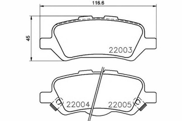 Textar 2200301 набор тормозные колодки тормозных, тормоза дисковые фото №1