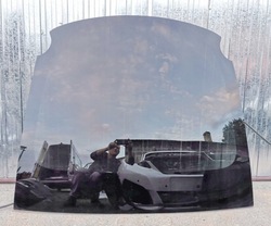 Tesla x стекло w крышка багажника зад задняя 2016 год фото №1