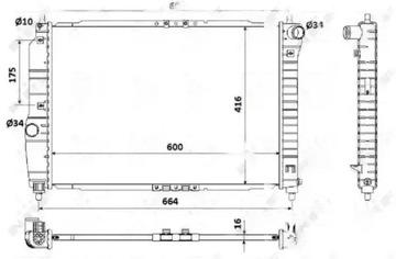 Радиаторов воды 53902a nrf chevrolet daewoo aveo фото №1