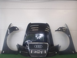 Audi a6 c6 4f 04-08 перед бампер капот переднє решітка радіатора крила ly9b комплект фото №1