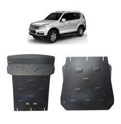 Набор стальных защита шасси ssangyong rexton i 2007-2017 фото №1