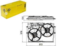 Вентилятор радиатор з корпус fiat ducato 2.3d фото №1